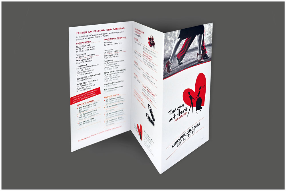 Flyer Tanzen mit Herz