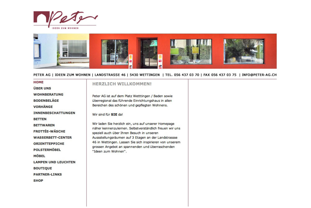 Website Peter AG